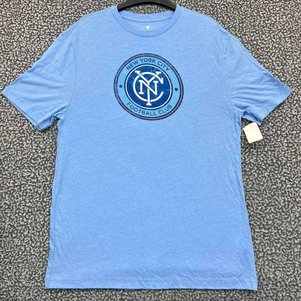 New York City FC Shirt Men Large Blue Fanatics Short Sleeve Crew Neck New L